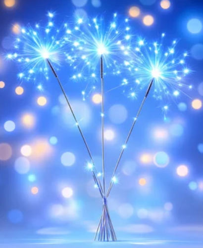 15 cm Blue Sparklers